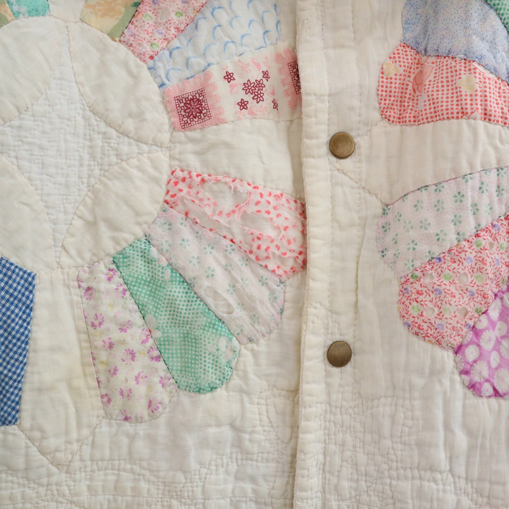 Upcycled Patchwork Quilt Chore Coat Barn Jacket M • L • XL - Picture 12 of 14